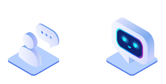 Illustration of a single AI voice call to action